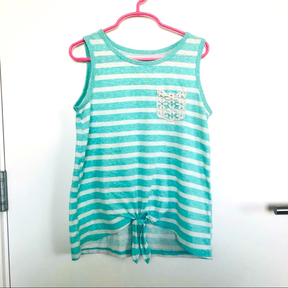 Girls Blue stripped tank top